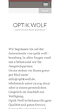 Mobile Screenshot of optikwolf.de